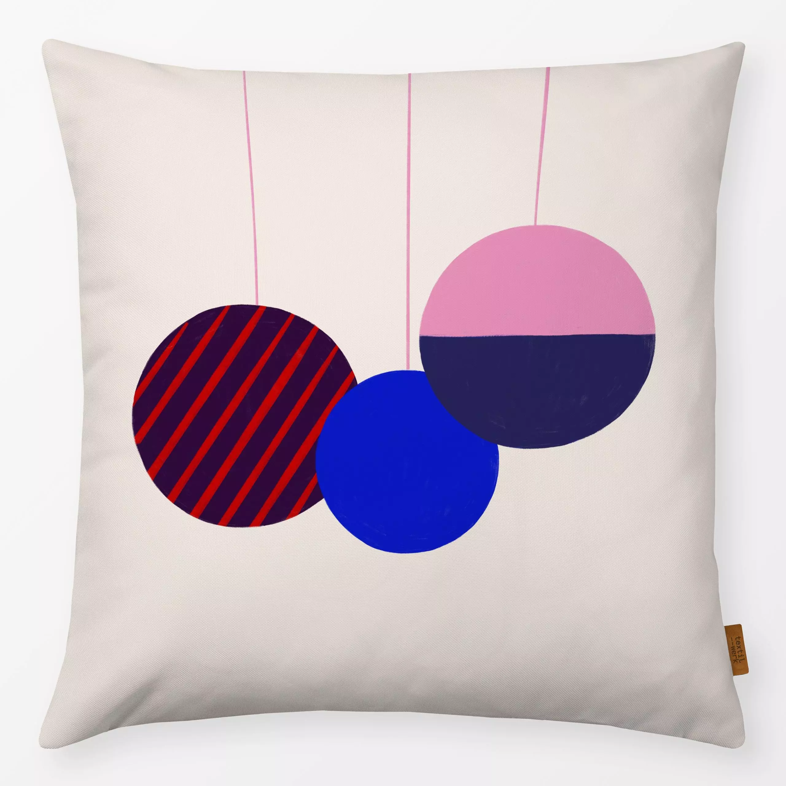 Kissen Kugeln grafische Muster - Weihnachten, Symbole & Muster - von „Sophie Augustin Illustration"; Weihnachten, modern, gr...