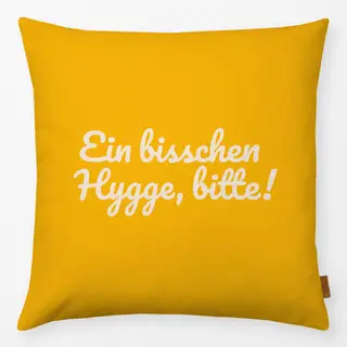 Kissen Ein bisschen Hygge gelb