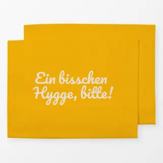 Tischset Ein bisschen Hygge gelb