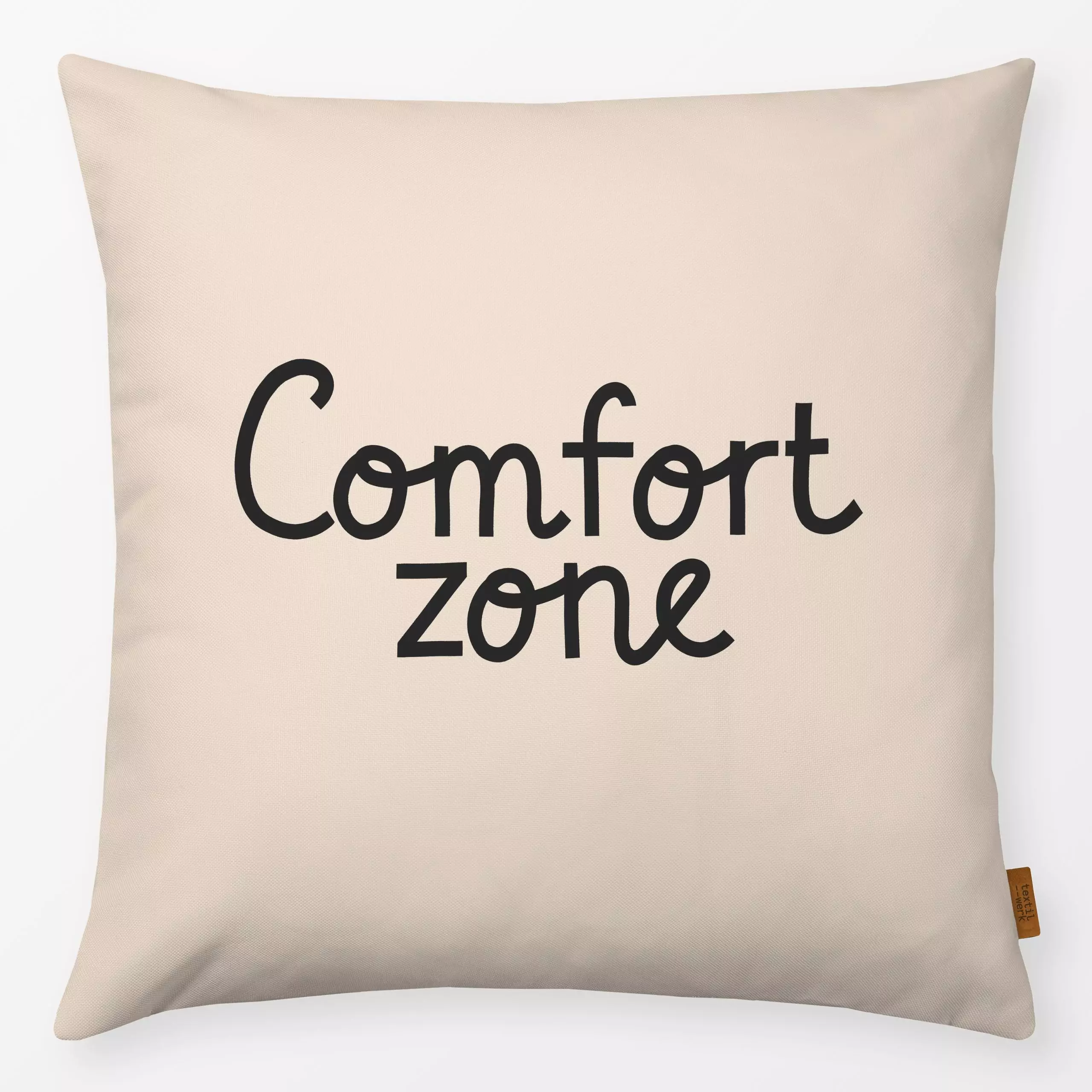 Kissen Comfort Zone - Herbst, Liebe, Romantik & Pride, Sprüche & Schriftzüge - von „Studio Kesse"