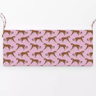 Bankauflage Leoparden Muster rosa