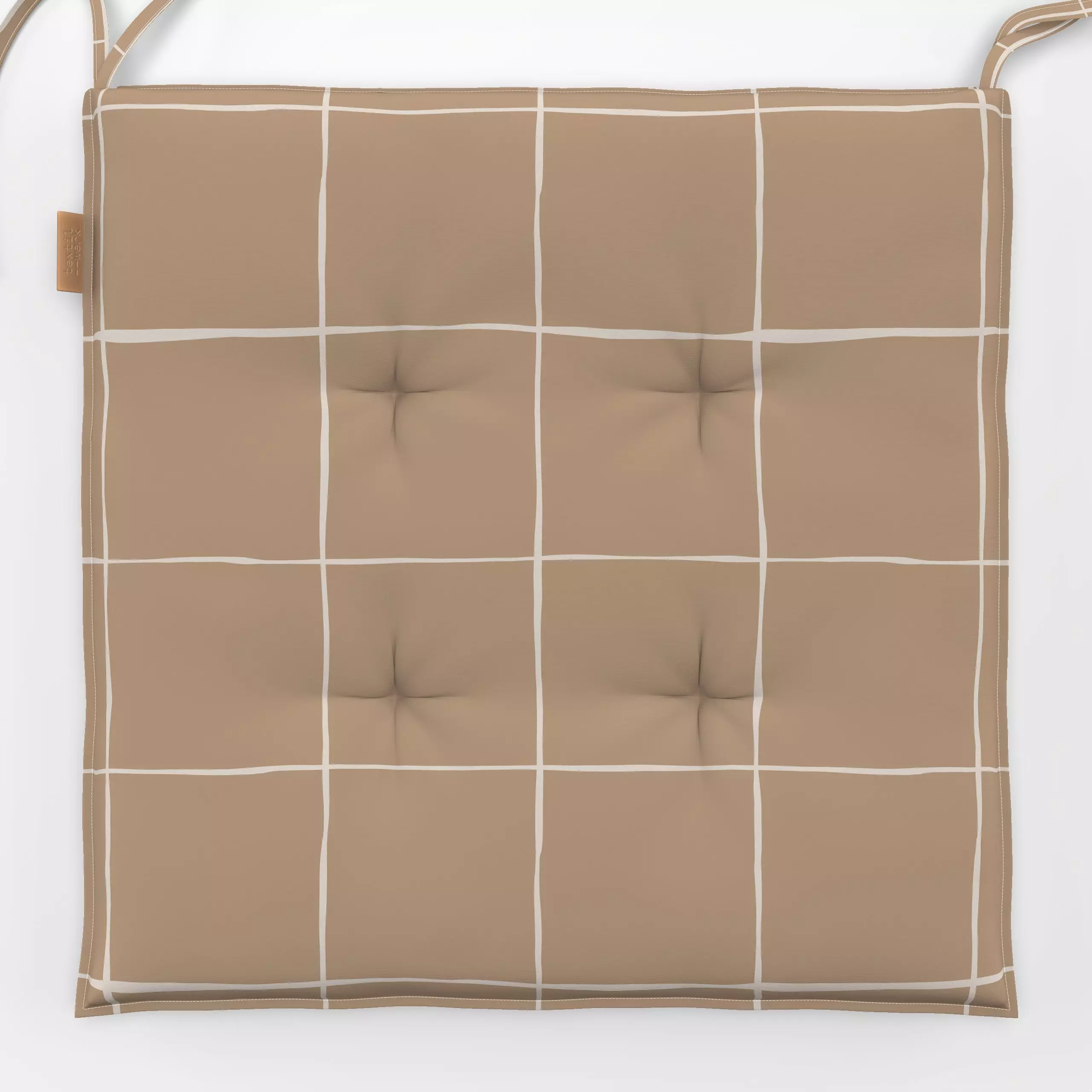 Sitzkissen AUTUMN CHECK - Herbst, Symbole & Muster - von „Kruth Design"; Muster, skandinavisch, Karo, Herbst, Scandi, gesche...