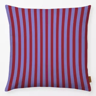 Kissen Stripes Weinrot Winterviolett