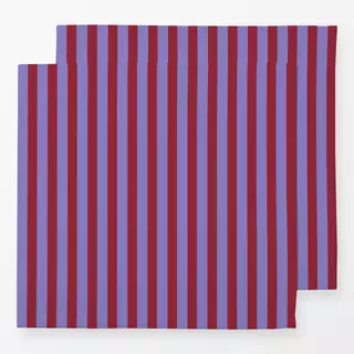 Servietten Stripes Weinrot Winterviolett