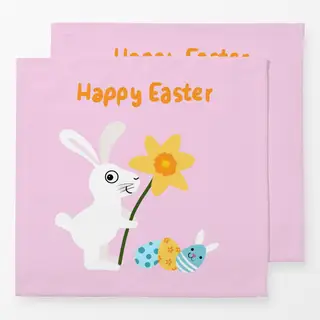 Servietten Happy Easter Hase