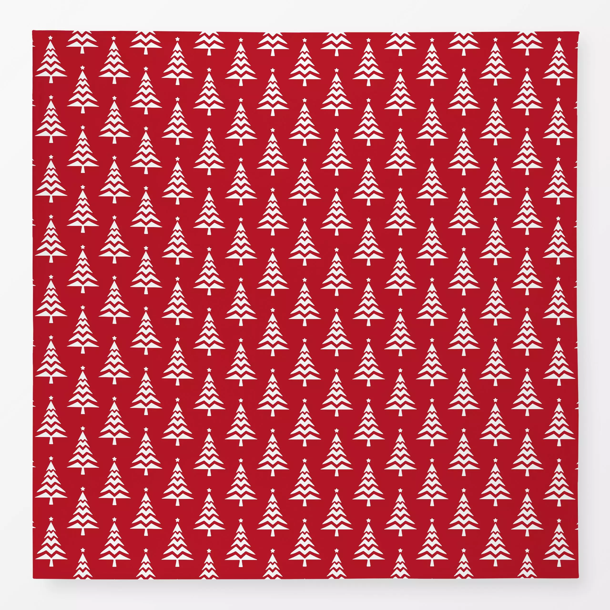 Tischdecke Skandi Weihnacht Rot Weiß - Weihnachten - von „Andrea Haase“; skandinavisch, Bäume, Minimalismus, Silhouette, wei...