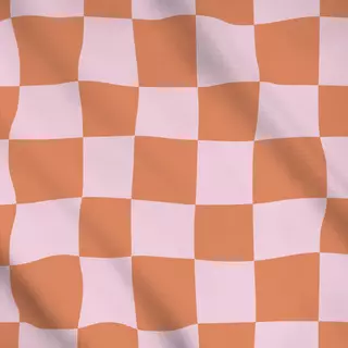 Meterware Karo Rosa Orange
