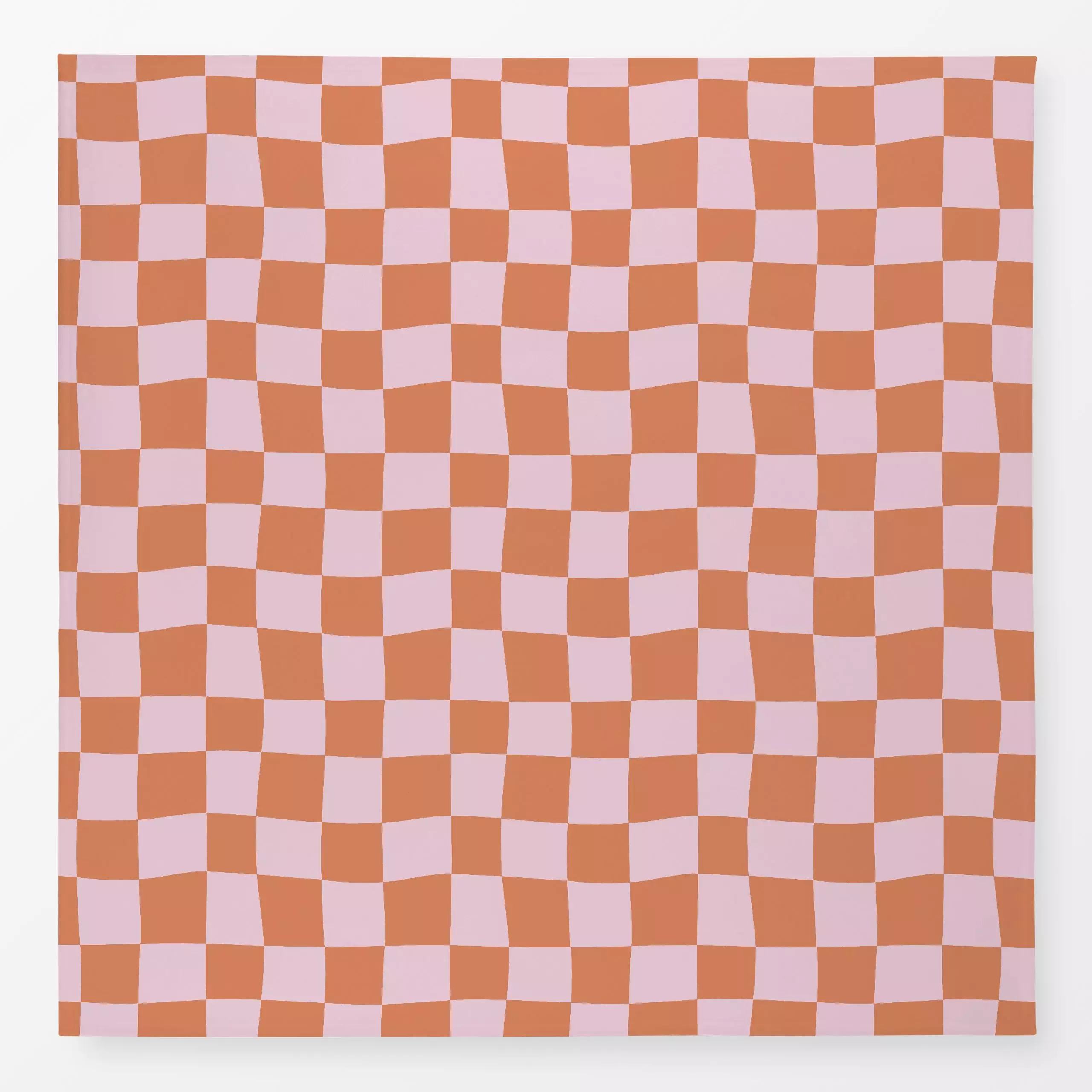 Tischdecke Karo Rosa Orange, gemustert, Frühling, von Andrea Liesert