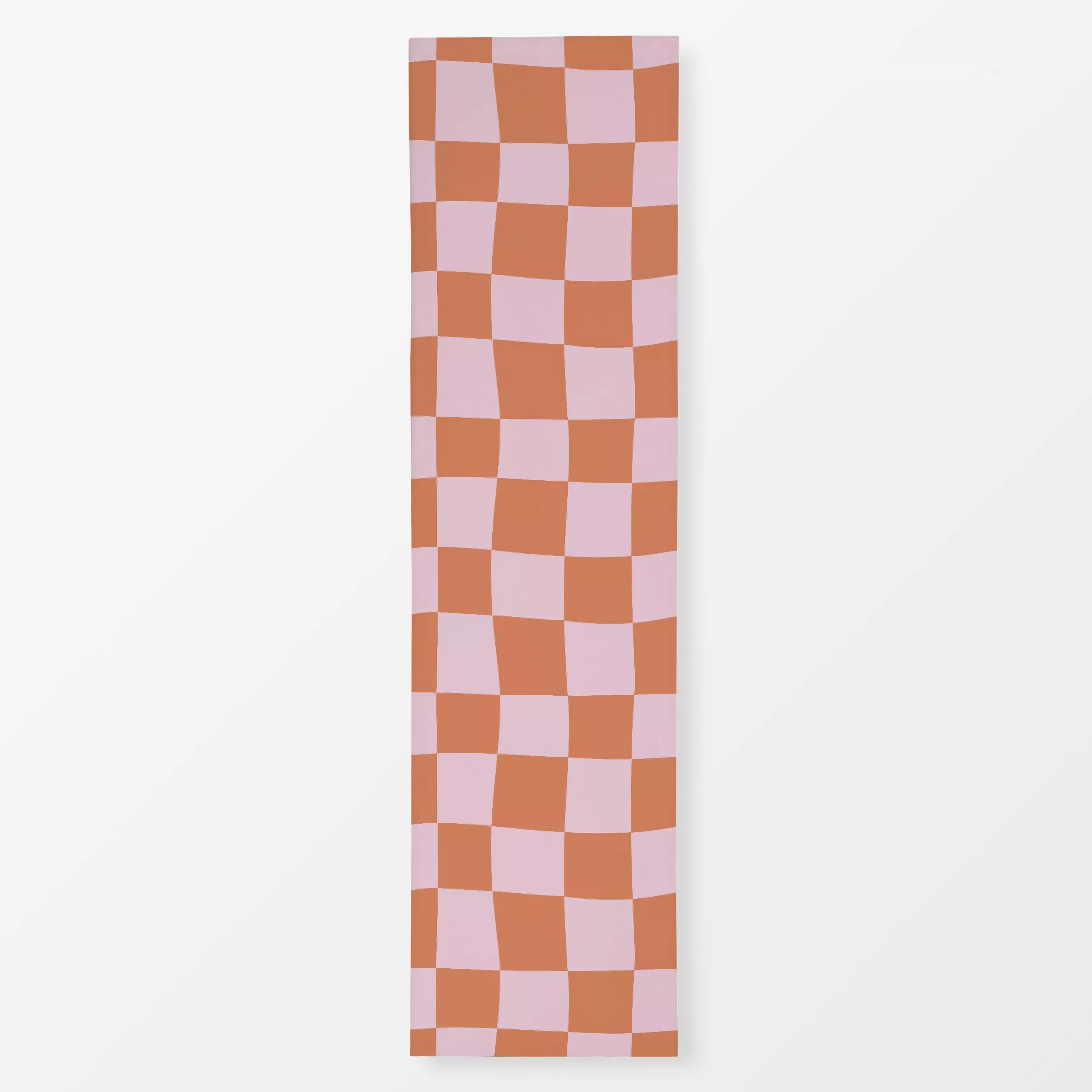 Tischläufer Karo Rosa Orange, gemustert, Frühling, von Andrea Liesert