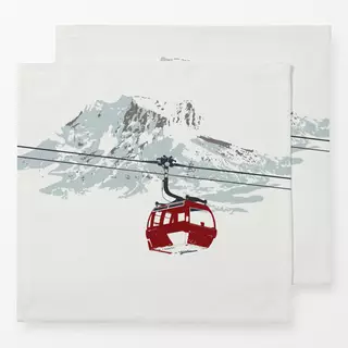 Servietten Berg Seilbahn