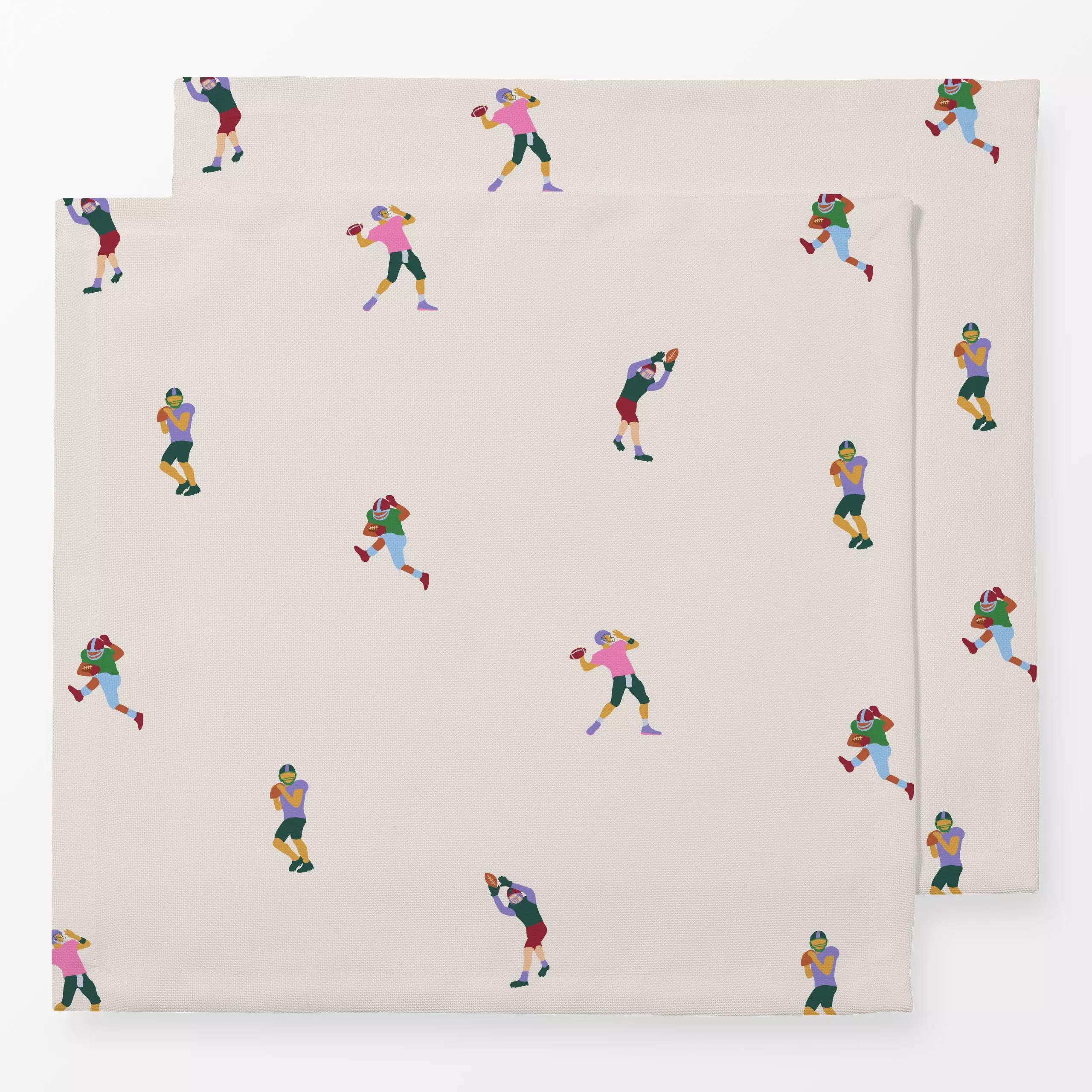 Servietten American Football Muster 2 - Sport, Symbole & Muster - von „textilwerk"; Illustration, Geschenk, Sport, minimalis...