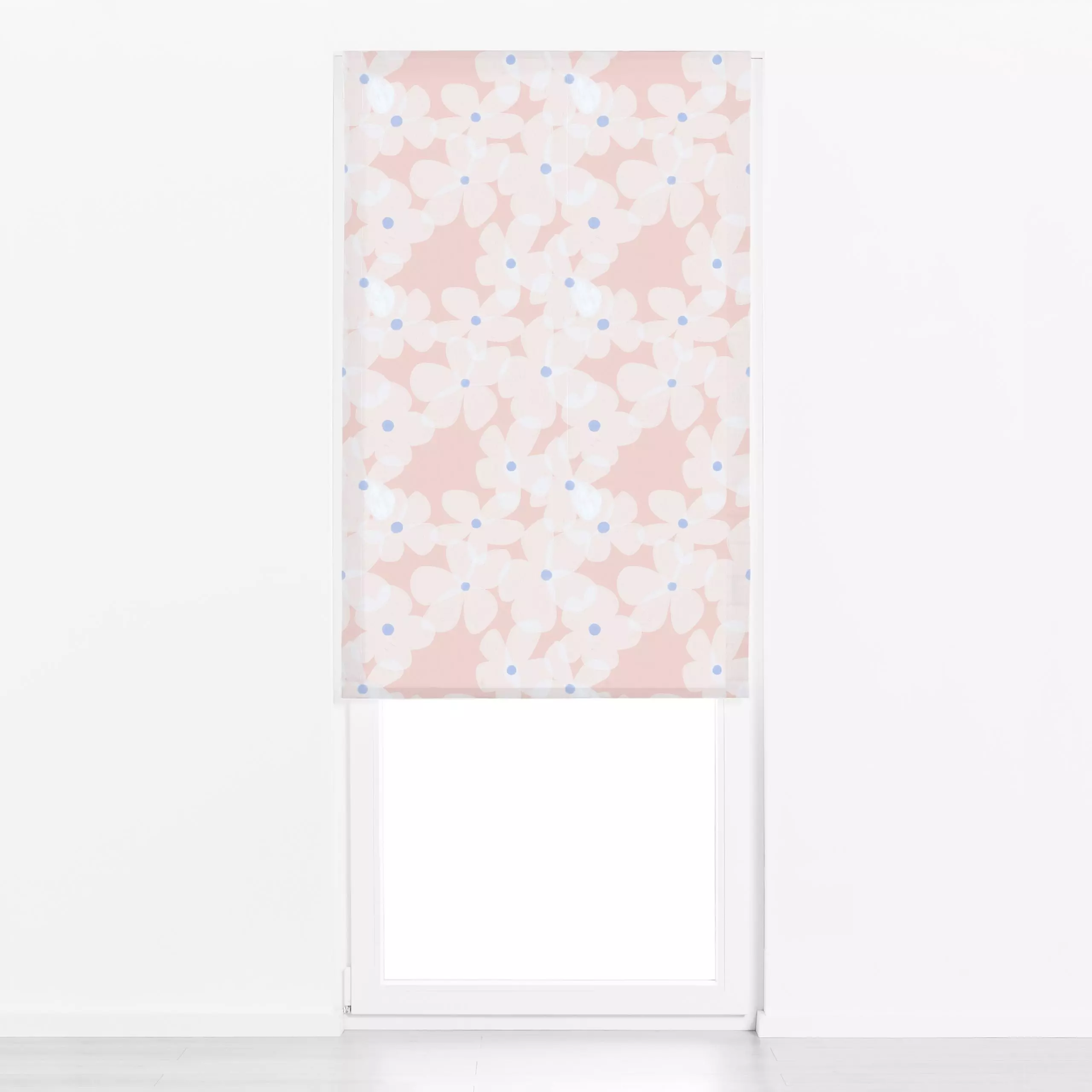 Raffrollo Daisy Bloom Rosa - Blumen & Florales, Frühling, Pflanzen & Botanik - von „Studio ROSAGRAU“; altrosa, Blumen, Somme...