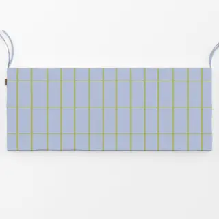 Bankauflage Hellblau Grün Kariert