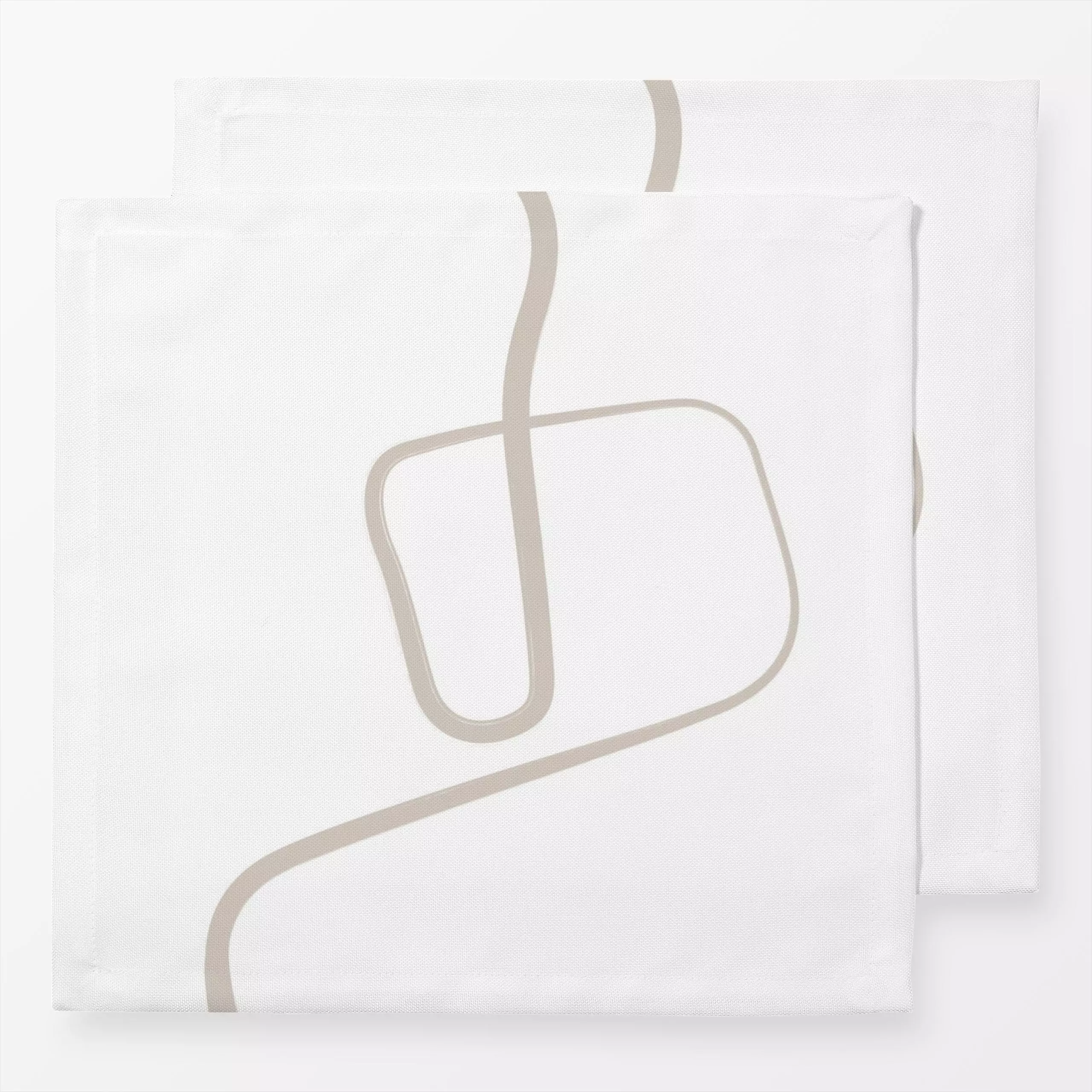 Servietten Ink Strokes 2 Beige - Herbst, Symbole & Muster - von „Nouveau Prints"; Tusche, Pinselstrich, Minimalismus, Nordic...