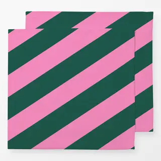 Servietten Christmas Stripes Pink Grün