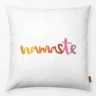 Kissen Namaste rot Yoga Lettering