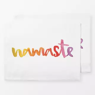 Tischset Namaste rot Yoga Lettering