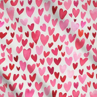 Meterware Valentinstag Herzen Liebe Pink