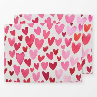 Tischset Valentinstag Herzen Liebe Pink