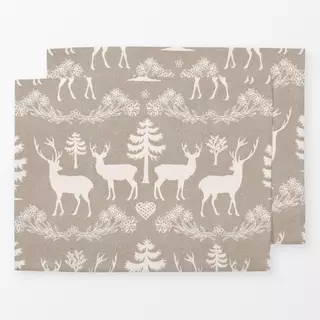Tischset Winter deer and woodlands IV