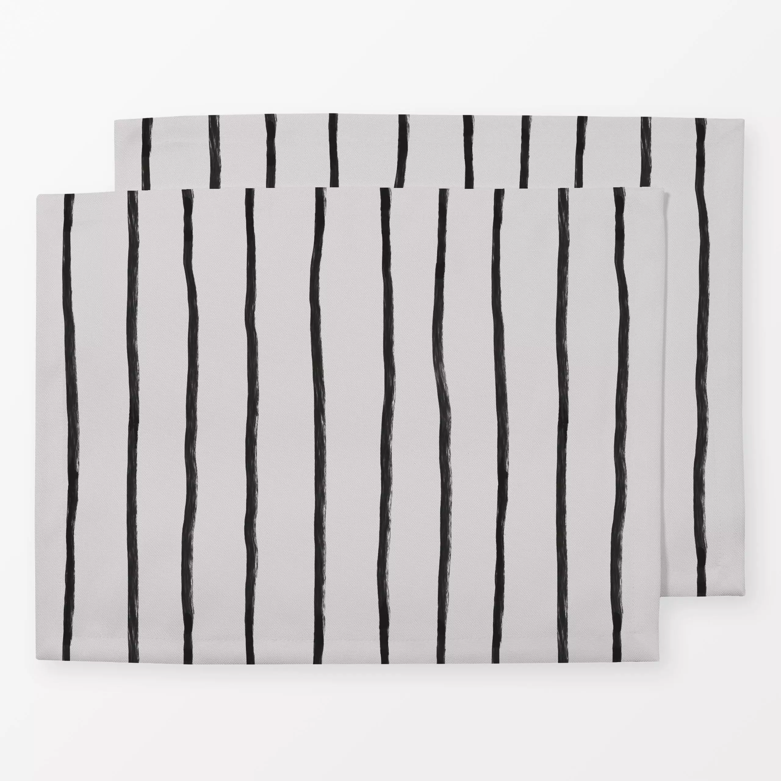 Tischset Streifen breit Grau - Symbole & Muster - von „Sophie Augustin Illustration"; Streifen, Sommer, gestreift, Streifenm...