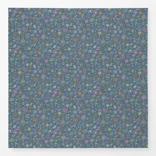 Tischdecke Sommer Reise Icons blau