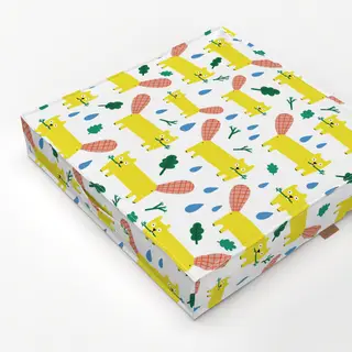 Bodenkissen Biber mit Wassertropfen