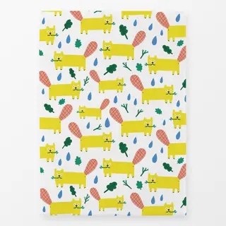 Geschirrtücher Biber mit Wassertropfen