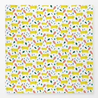 Tischdecke Biber mit Wassertropfen