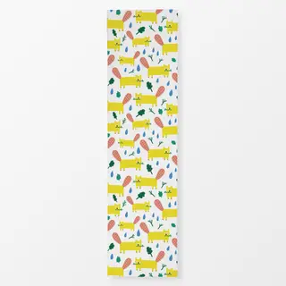 Tischläufer Biber mit Wassertropfen