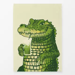Geschirrtuch Matcha Krokodil