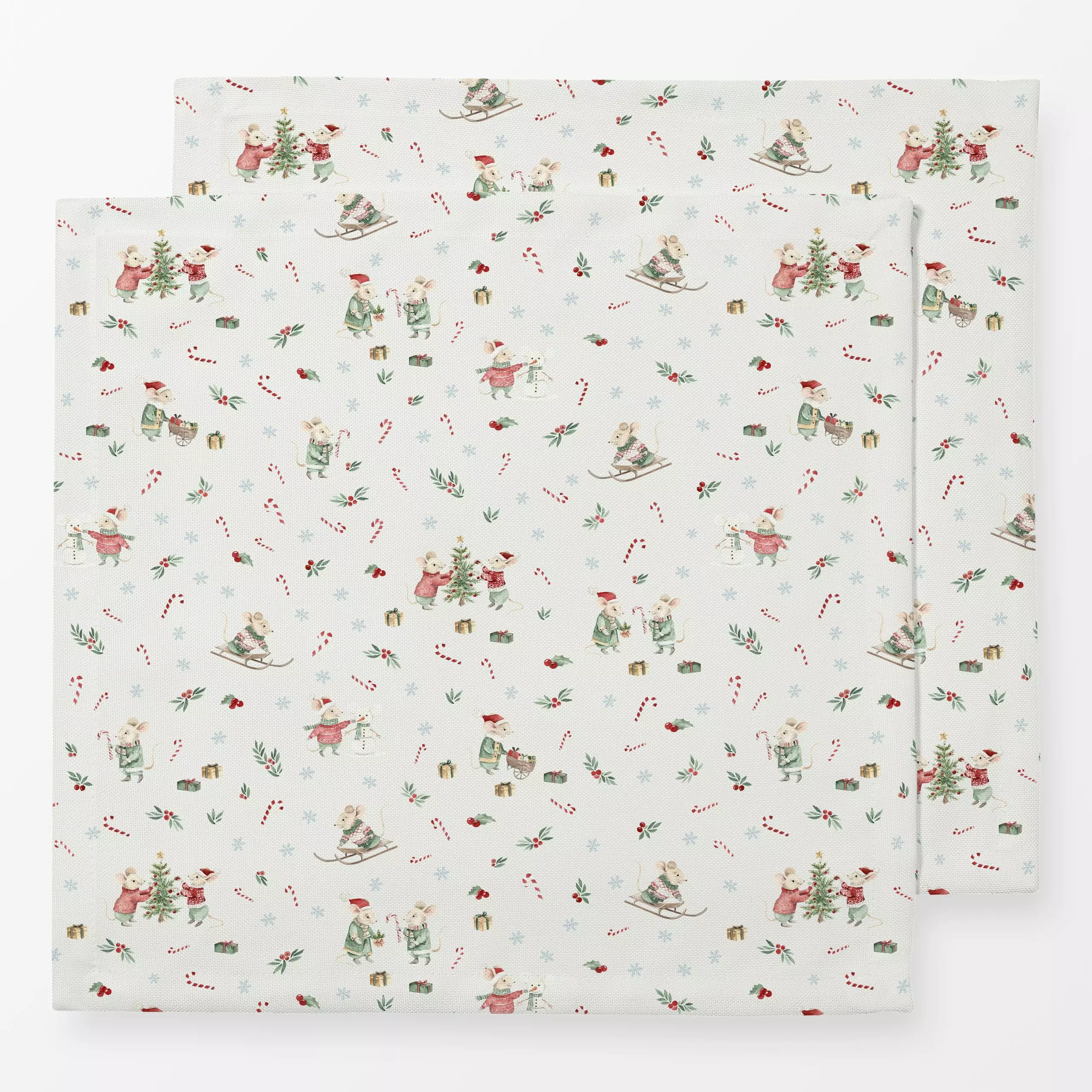 Servietten Wichtel Maus Muster weiß - Kinderzimmer & Motive für Kinder, Anlässe - von „Katrin Graff"; Kinderzimmer, Zuckerst...