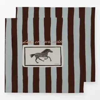 Servietten Let 'em Run Wild Striped Horse
