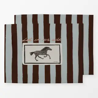 Tischset Let 'em Run Wild Striped Horse