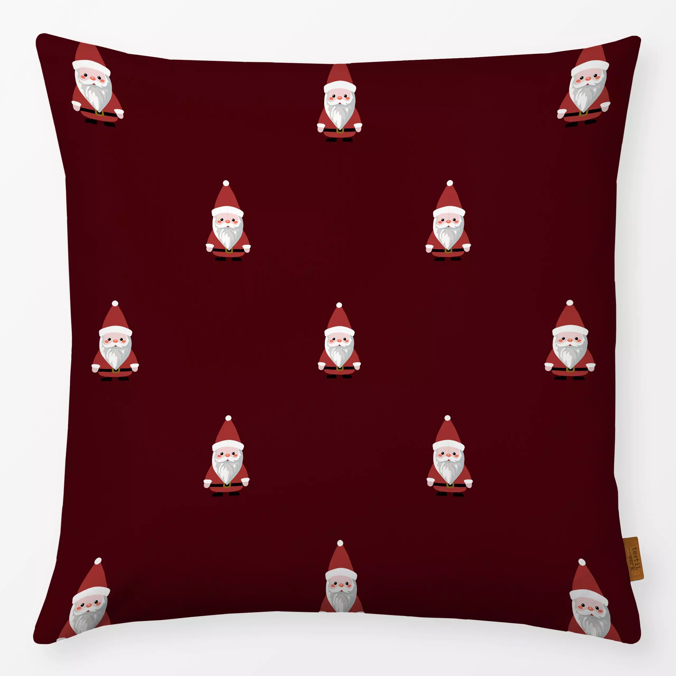Kissen Weihnachtsmänner rot - Weihnachten, Anlässe - von „Studio Kesse"; Weihnachtsmann, Weihnachten, Scandi, Nordic, Nikola...