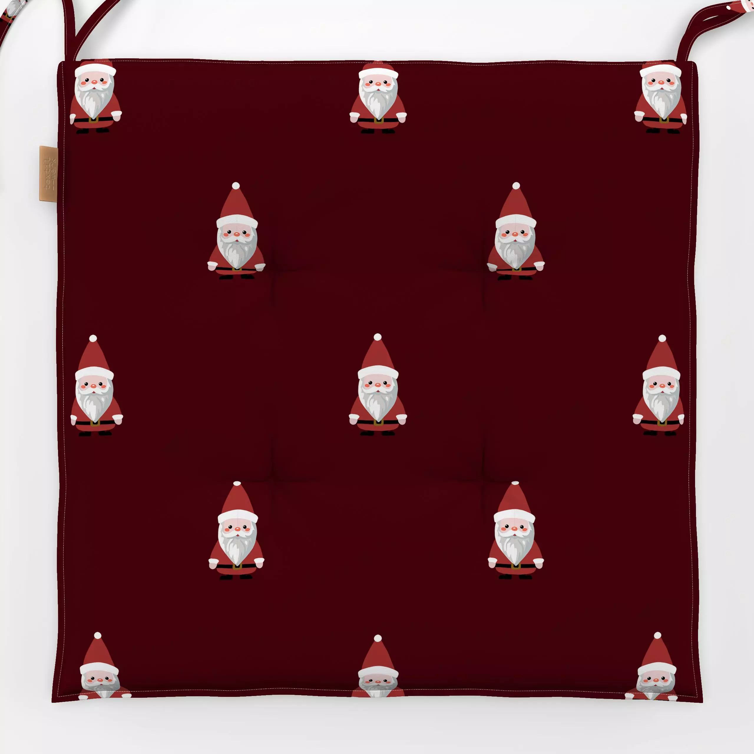 Sitzkissen Weihnachtsmänner rot - Weihnachten, Anlässe - von „Studio Kesse"; Weihnachtsmann, Weihnachten, Scandi, Nordic, Ni...