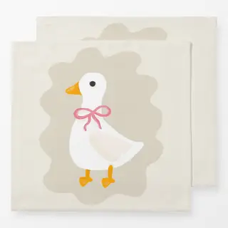 Servietten Kleine süße Gans beige