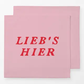 Servietten Liebs Hier