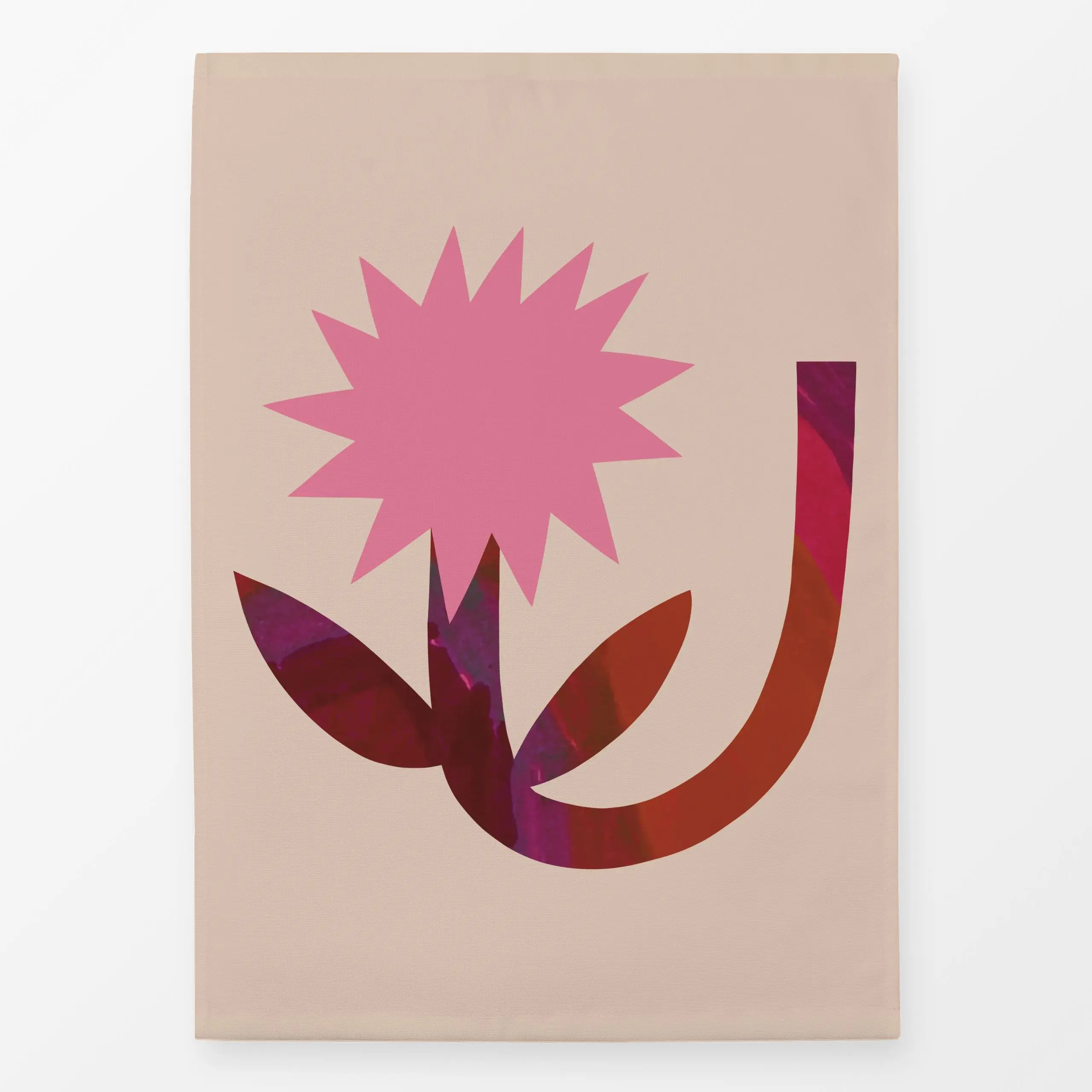 Geschirrtücher Blume Rosa - Blumen & Florales, Sommer, Symbole & Muster - von „Jane Holtewert"; Illustration, rosa, Blumen, ...