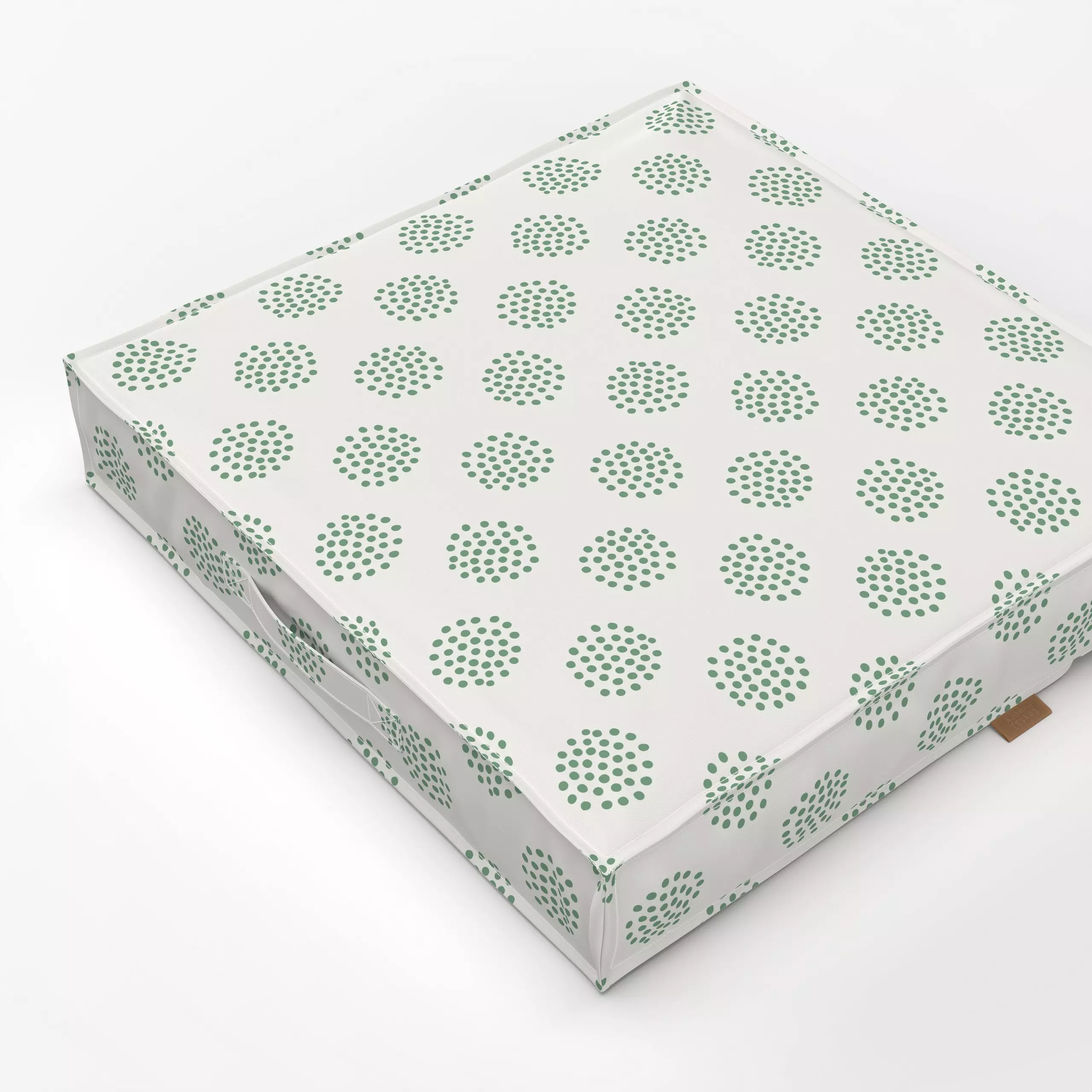 Bodenkissen Dotty Dots green beige - Symbole & Muster - von „Kathrin Woo"; Punkte, Hygge, Dots, landhaus, gepunktet, Polkado...