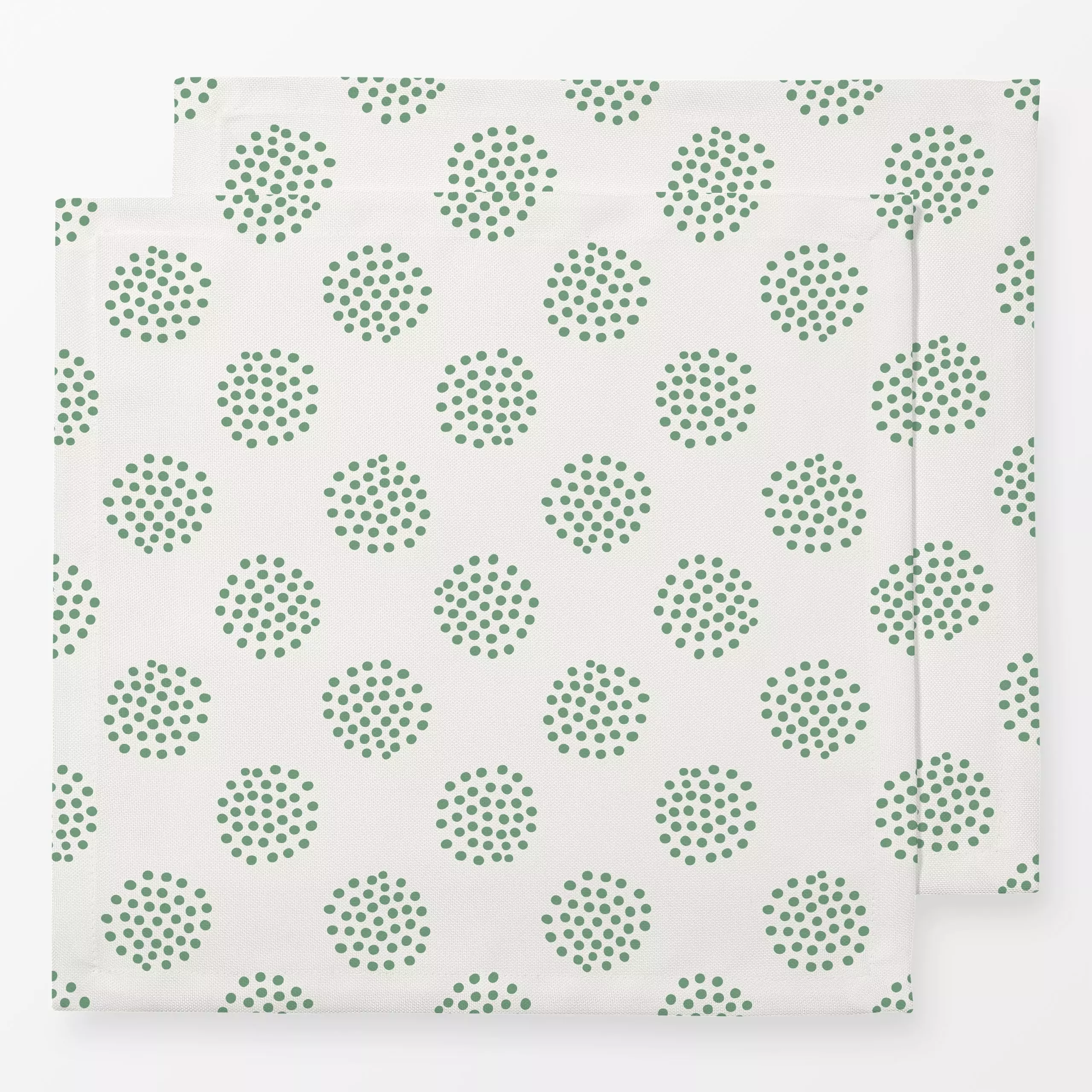 Servietten Dotty Dots green beige - Symbole & Muster - von „Kathrin Woo"; Punkte, Hygge, Dots, landhaus, gepunktet, Polkadot...