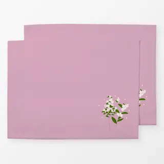 Tischset Schneebeere Rosa