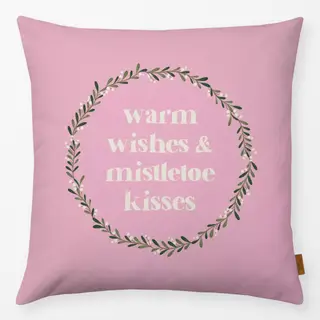 Kissen Warm Wishes Kranz Pink
