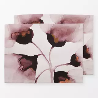 Tischset Flowers in Rose Pink