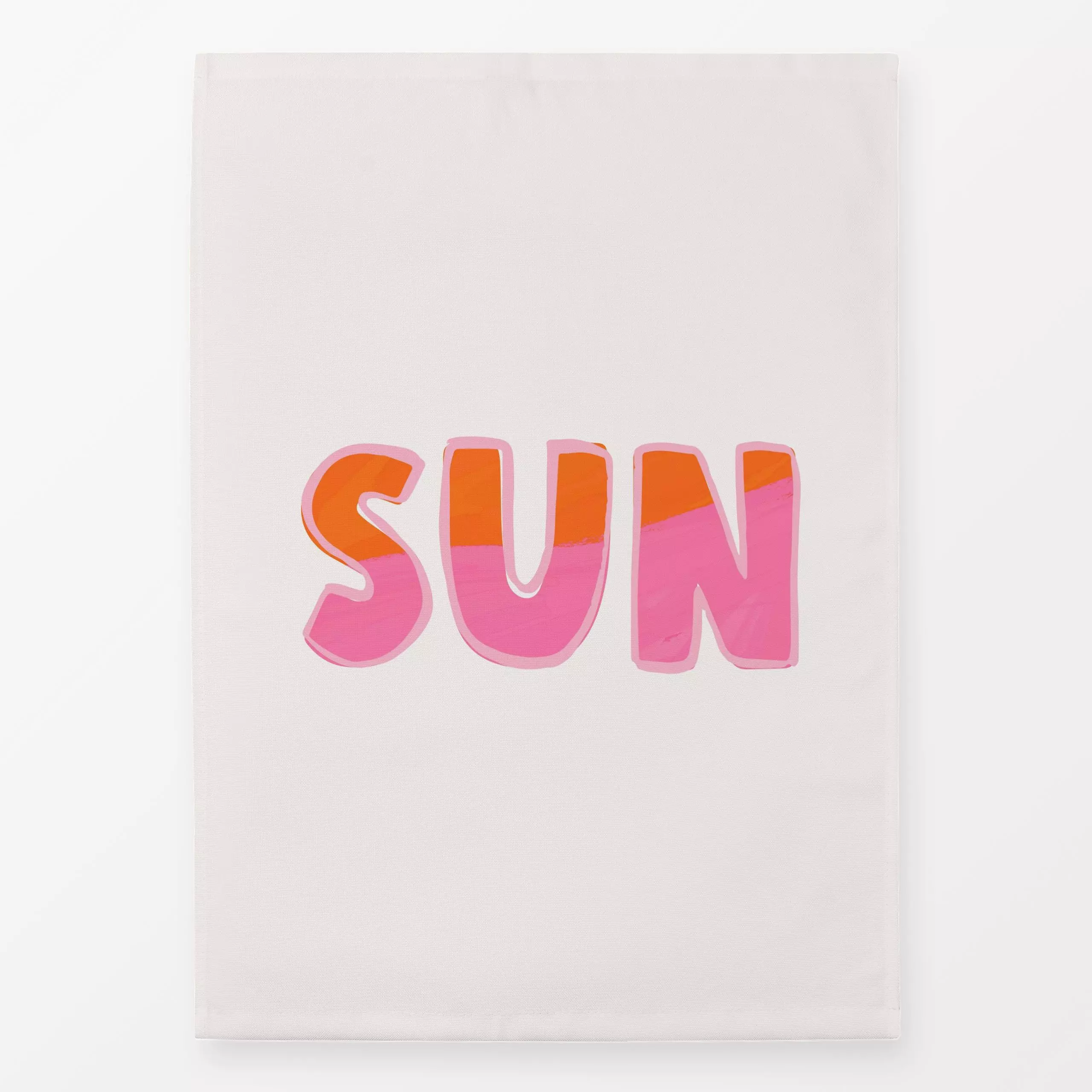 Geschirrtücher Sun orange pink - Sommer, Sprüche & Schriftzüge - von „Kruth Design"; Sonne, Gartendeko, Dekorativ, sommerdes...