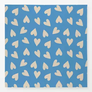 Tischdecke Sketchy Heart Allover Blau