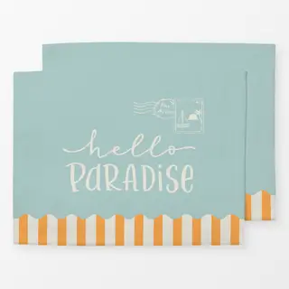 Tischset hello Paradise