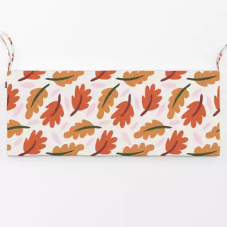 Bankauflage Leaves Pattern Red