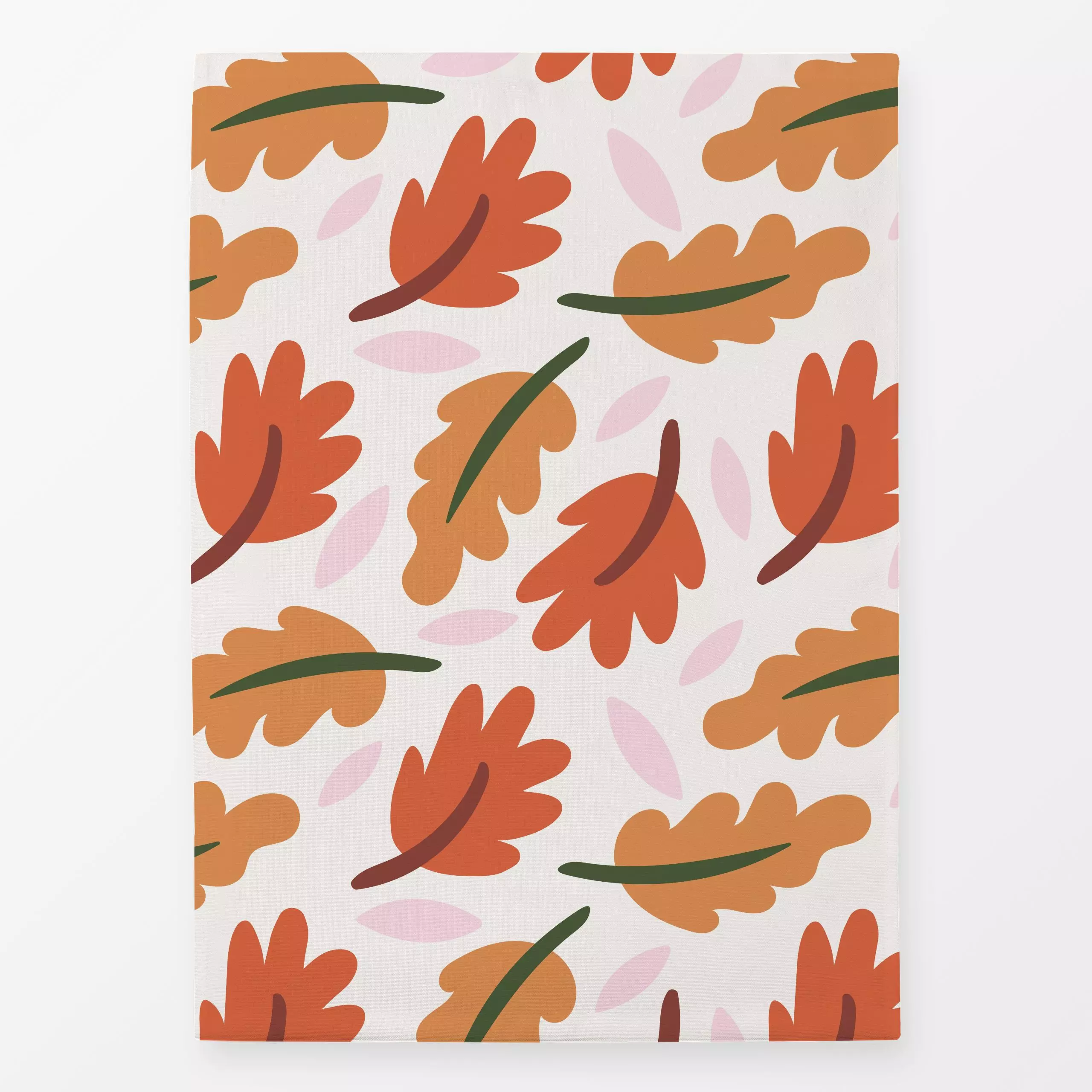 Geschirrtücher Leaves Pattern Red - Herbst, Pflanzen & Botanik - von „Jana Driver"; Natur, Laub, Wald, Herbst, pattern, herb...