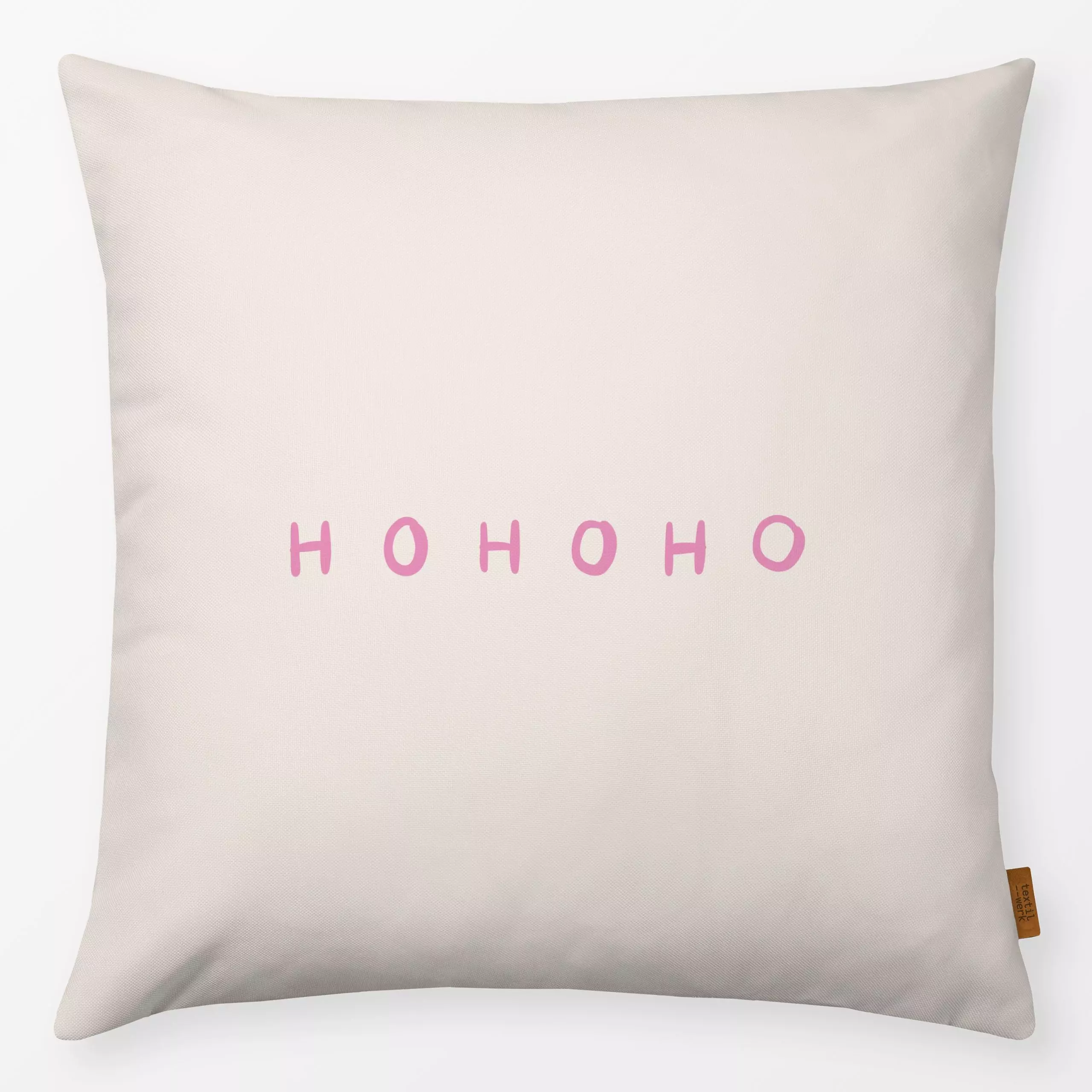 Kissen Hohoho - Sprüche & Schriftzüge, Weihnachten - von „Sophie Augustin Illustration"; Weihnachten, typografie, weihnachtl...